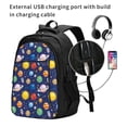 thumbnail image 2 of Disketp Space Planet Mochila de Viaje Estampada para Laptop con Puerto de Carga USB, Mochila Impermeable para Computadora – Regalo para Hombres y Mujeres, 2 of 7