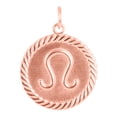 thumbnail image 2 of Reversible Leo Zodiac Sign Charm Coin Pendant Necklace in Solid Gold (20 Inches), 2 of 4
