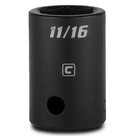 UPC: 0886352550567 | Capri Tools 11/16-Inch Shallow Impact Socket  1/2-Inch Drive  6-Point  SAE