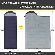 Kroyicegears Sleeping Bag for Camping -Backpacking Lightweight Sleeping Bag for Adult - 0.95kg Navy