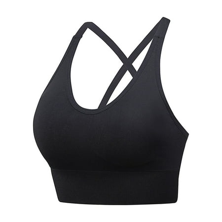 kamemir Womens Bras Push Up Womens Wireless Seamless Full-Coverage Convertible T-Shirt Bra With Moisture-Wicking(Black L)
