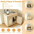 thumbnail image 6 of Spaco Cat Litter Box Enclosure with Sisal Scratching Doors and Adjustable Metal Feet, Litter Box Furniture, Litter Box Enclosure, Cat Washroom Cabinet, Natural, 6 of 9