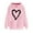 Pink#122, variant on YOIAVAIOY Womens Love Heart Hoodies Valentine's Day Drawstring Hoodie Sweatshirts Long Sleeve Crew Neck Lovely Relaxed Pullover Tops Pink L