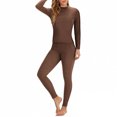 thumbnail image 5 of YueHuiYing Women's 2 Piece Outfits Sweater Sets Knitted High Neck Tops And Wide Leg Pants Loose Tracksuit Set, 5 of 9