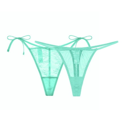 

Varsbaby Women s Side Tie G-String Thongs and Sutien Refibra Panties Underwear 2 pcs