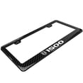 thumbnail image 3 of RAM 1500 Logo Black Real 3K Carbon Fiber Finish ABS Plastic License Plate Frame, 3 of 8