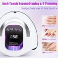 thumbnail image 4 of Lámpara de uñas UV LED Wisdompark, 320 W, secador de uñas para esmalte en gel, 4 of 7