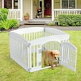 thumbnail image 6 of Blazezo 4-Panel 24-Inch Dog Playpen for Indoor Use, Safe & Secure Portable Pet Fence for Small to Medium Dogs, Foldable Easy-Clean Puppy Pen for Home, Backyard, Travel White, 6 of 6