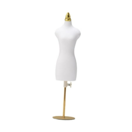 PETSOLA Doll Dress Form Sewing Mannequin Dress Display Decor Professional Dressmaker Model Tailor Form Stand for Costume Design M and Gold Base