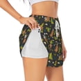 thumbnail image 2 of Bixox Women's Funny Sloths In The Forest pattern 2 in 1 Running Shorts - Lightweight Athletic Workout Gym Yoga Shorts Liner with Pockets - Large, 2 of 7