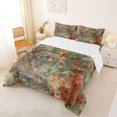 thumbnail image 2 of Homewish Grunge Tie Dye Full Size Comforter Sets,Aesthetic Geometric Bedding Comforter Set,Orange,Reversible,3pcs,1 Comforter and 2 Pillowcases, 2 of 7