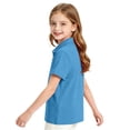 thumbnail image 7 of Girls School Uniform Polo Shirt Casual Summer Comfy Soft Short Sleeve Knit Top Back to School Outfit, 7 of 7