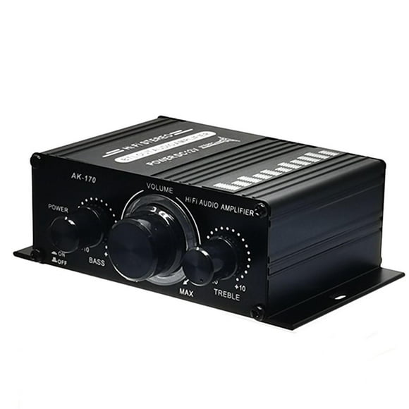 AK170 Mini Amplificateur, 20W + 20W Salut Récepteur Audio Numérique, Basse et