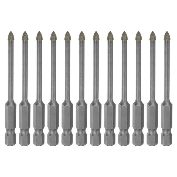 Uxcell 12 Packs 4mm (5/32") Tungsten Carbide Tip Concrete Masonry Drill Bits for Tile Brick Glass Stone