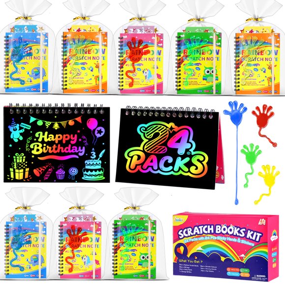 Set Party Favors JMMICO Scratch Art Notebook para niños de 4 a 12 años