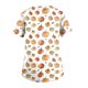 thumbnail image 3 of Blusa de manga corta con cuello en V para mujer, blusa de bolsillo con estampado de uniforme de trabajo Pompotops hkajfhjk473483, 3 of 4
