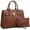 Coffee, variant on Dasein Women Handbags and Purses Ladies Shoulder Bag Top Handle Satchel Tote Work Bag with Matching Clutch