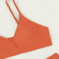 thumbnail image 5 of CYRBOKO Girls Bikinis Swimsuits, Summer Spaghetti Straps 2 Pieces Vacation Swimsuit Set Orange Size 10-11 T, 5 of 7