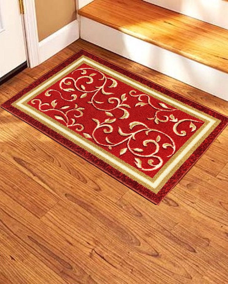 Entrance rug non slip door mat home office European style vintage color carpet 