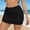 A340 Black, variant on Xdegoge Swimwear for Women Bottoms High Waisted Ruched Mini Skirt Bathing Suit Bottoms Solid Gathered Tummy Control Slimming Pool Party
