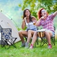 thumbnail image 6 of 600D Oxford Camping Chair Portable Foldable Chair Supports 220 lbs for Picnic, Fishing, Backpacking Blue and White Batik Pattern, 6 of 8