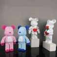 thumbnail image 4 of Toys For Kids Gift Color Net Red Love Violent Bear Series Assemble Building Block Toy Model Bricks With Lighting Set Antistress G220524, 4 of 7