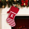 thumbnail image 4 of Christmas Stocking Knit Initial Christmas Stockings for Family Farmhouse Stripe Letter, Personalized Stocking for Christmas Decorations Gift and Holiday Displays, 4 of 4
