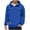 Blue, variant on Big & Tall Men Everyday Basic Hoodie Solid Long Sleeve Athleisure Pullover Sweatshirt with Hood S-5XL