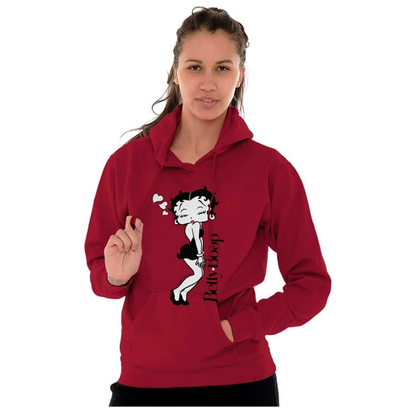 Retro Betty Boop Cartoon Love Kisses Women Plus Size Hoodie Brisco Brands 2X