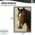 thumbnail image 4 of Stupell Industries Rustic Lodge Beautiful Brown Horse Portrait Gray Floating Frame Canvas Art, 17 x 25, by Petals Prints Design, 4 of 8