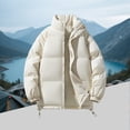 thumbnail image 3 of Men's Winter Trend Wear Loose Thick Down Cotton Clip Multi-pocket Solid Color Casual Hooded Vest Coat - Lightweight for Cold Weather Outdoor Sports, Daily Layering, and Christmas Activities,Black,XL, 3 of 5