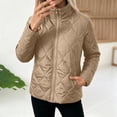 thumbnail image 2 of Ghalytn Women's Quilted Jacket Stand Collar Full Zip Lightweight Puffer Coat Long Sleeve Outerwear, 2 of 8