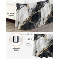 thumbnail image 3 of Black Marble Bed Skirt Queen Size 18" Drop Gold Line Modern Abstract Minimalist Art Ruffled Wrap Around Bed Skirts Adjustable Elastic Bedskirt Dust Ruffle for Queen Size Bed, 3 of 7