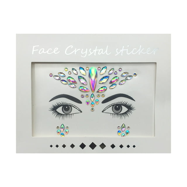 Iumwxz New Acrylic Face Sticker Rhinestone Environmental Resin Rhinestone Face Sticker