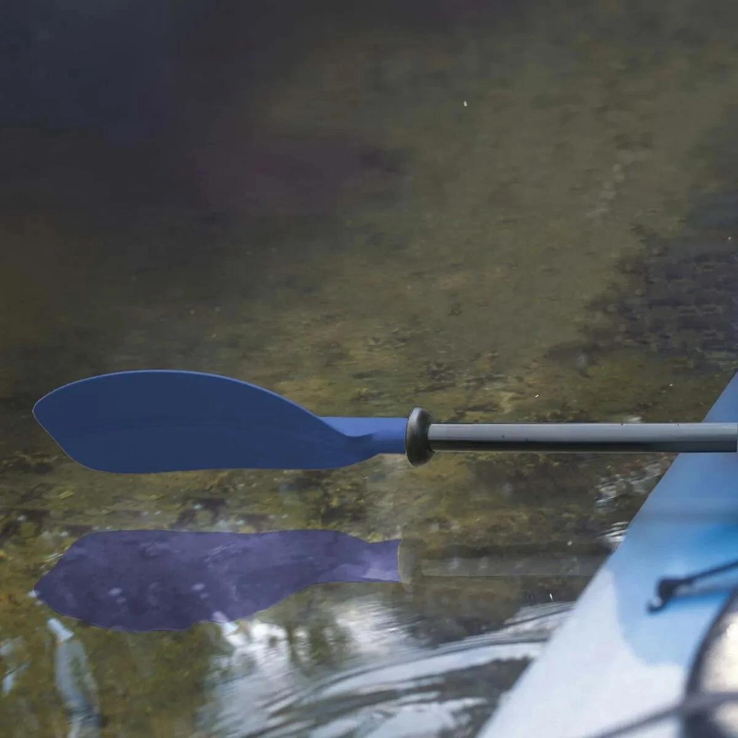 Oceansouth Kayak Paddles Blue, Aluminum Asymmetric (Split Shaft) x 2