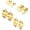 18K Gold Plated, variant on 4 Pairs Hypoallergenic Stainless Steel Earrings For Sensitive Ears Simple Stud and Hoop Earrings Huggie Earring Set 18G