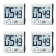 thumbnail image 1 of 4X Temporizador de Cocina Digital y Cronómetro, Dígitos en , Operación Simple, Alarma Fuerte, Soporte Magnético para Cocinar y en el Aula, 1 of 5