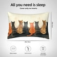 thumbnail image 5 of Pofeuu Four Cats Watching Rain Print Satin Pillowcase for Hair and Skin Pillow Cases, Silk Pillow Cases, Soft Cooling Pillow Covers, 20x30 Inches（Pillow core not included）, 5 of 7