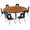 Oak, variant on Flash Furniture Emmy 47.5" Circle Wave Flexible Laminate Activity Table Set with 14" Student Stack Chairs, Oak/Black