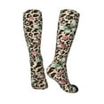 thumbnail image 4 of Easygdp Leopard Dots Soccer Socks Sport Knee High Socks Calf Compression Athletic Socks for Men and Women, 4 of 9