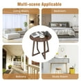 thumbnail image 6 of Costway Includes Hardware Rubber Wood Round End Table, Brown, 6 of 12