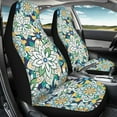 thumbnail image 3 of Kuiaobaty Breathable Car Seat Cover Front Seats Only, Front Seat Protector Auto Interior Accessories Decor, Boho Mandala Floral Green, 3 of 7