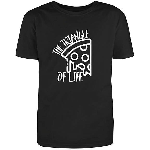 RedBarn Unisex Black Half Sleeves Cotton The Triangle of Life Graphic Humor Sarcastic Funny T Shirt