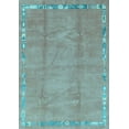 thumbnail image 1 of Ahgly Company Indoor Rectangle Abstract Light Blue Modern Area Rugs, 5' x 7', 1 of 4