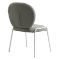 thumbnail image 6 of LeisureMod Celestial Modern Boucle Dining Chairs – Upholstered Accent Side Chairs with White Powder-Coated Iron Frame for Dining Room, Living Room, or Bedroom Set of 2, 6 of 8