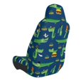 thumbnail image 4 of Lsque Little Pirate Crocodile Pattern Car Seat Covers for Front Seats , Waterproof Seat Covers for Cars, Sporty Front Seat Covers,Car Seat Cover Protector Front Seats, 4 of 5