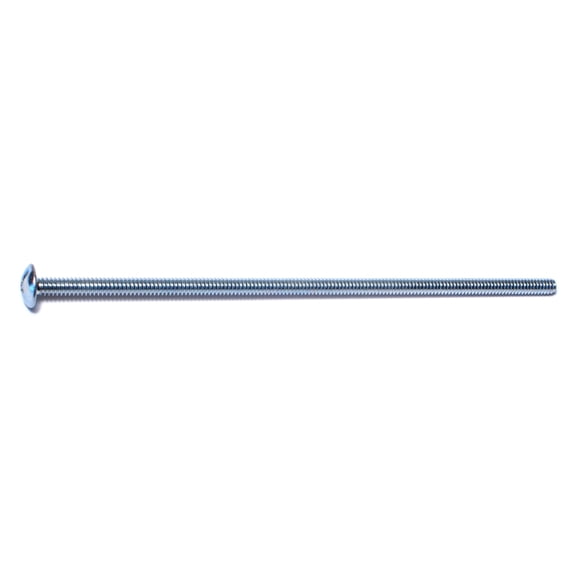 #10-24 x 6" Zinc Plated Steel Coarse Thread Combo Truss Head Machine Screws MSTS-209