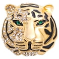 thumbnail image 1 of Tigre en forma de broche Rhinestone con incrustaciones con incrustaciones Brooch Moda de moda accesorio, 1 of 3