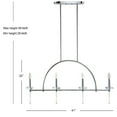 thumbnail image 4 of JONATHAN Y Doris 41" 4-light Linear Metal/Crystal LED Pendant, Chrome, 4 of 9
