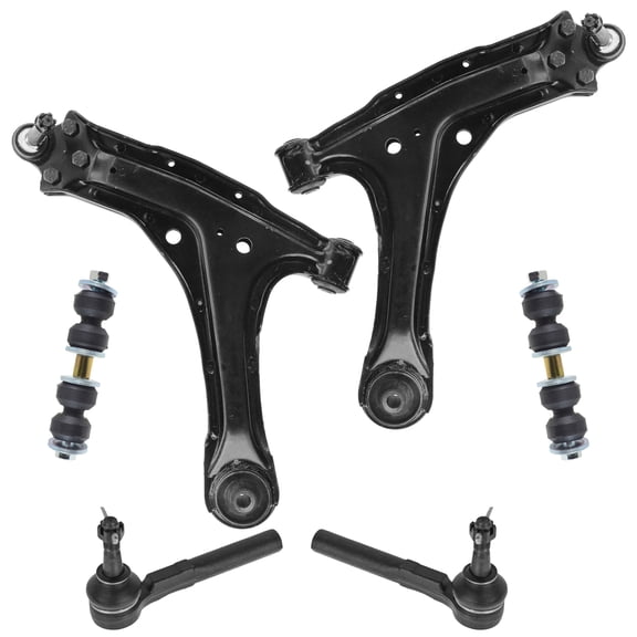 TRQ 6 pc Steering Suspension Kit Control Arms & Ball Joints Tie Rods End Links PSA63456 Fits select: 2000-2005 PONTIAC GRAND AM, 1997-2003 CHEVROLET MALIBU